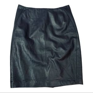 SAS Sportswear Black Fine Leather Pencil Skirt